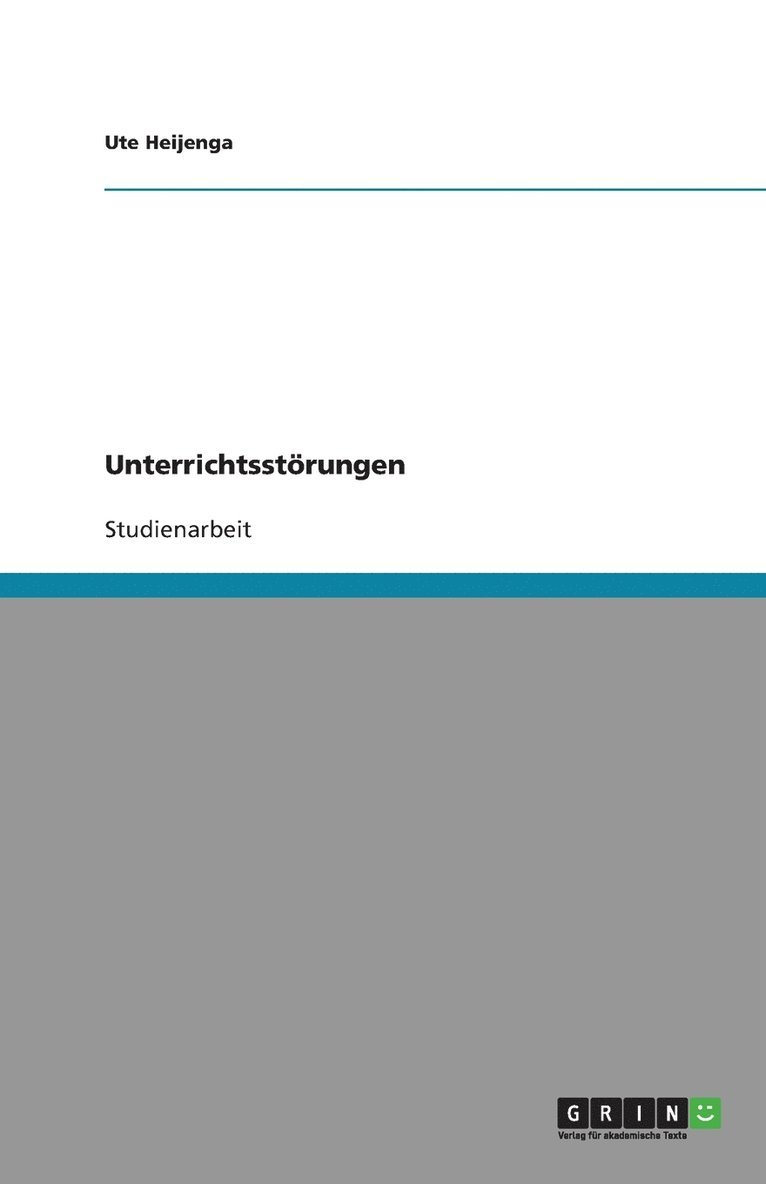 Unterrichtsstörungen