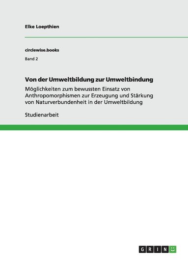 bokomslag Von der Umweltbildung zur Umweltbindung