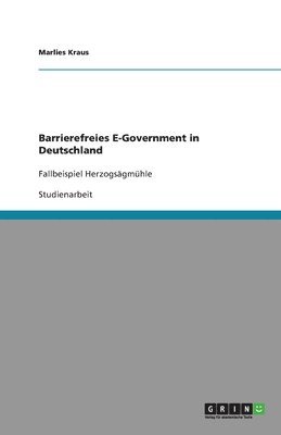 bokomslag Barrierefreies E-Government in Deutschland