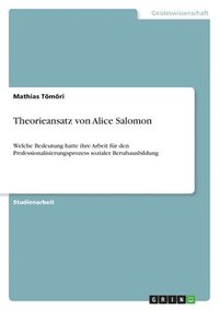 bokomslag Theorieansatz von Alice Salomon
