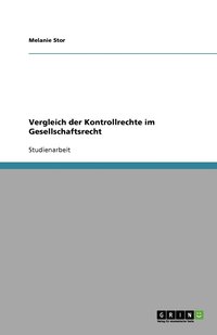 bokomslag Vergleich der Kontrollrechte im Gesellschaftsrecht