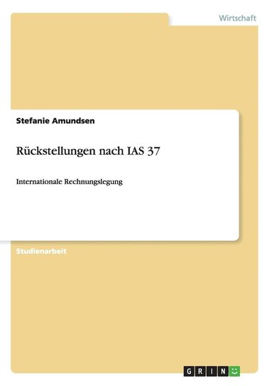 bokomslag R Ckstellungen Nach IAS 37