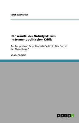 bokomslag Der Wandel der Naturlyrik zum Instrument politischer Kritik