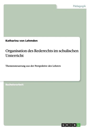 bokomslag Organisation des Rederechts im schulischen Unterricht