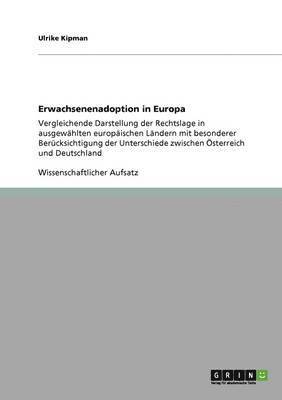 bokomslag Erwachsenenadoption in Europa