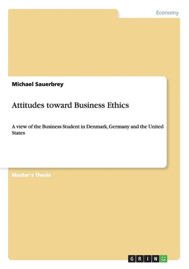 bokomslag Attitudes toward Business Ethics