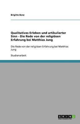 bokomslag Qualitatives Erleben und artikulierter Sinn - Die Rede von der religioesen Erfahrung bei Matthias Jung