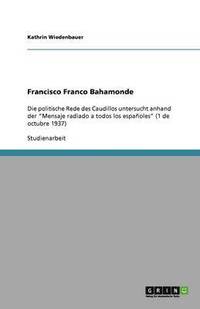 bokomslag Francisco Franco Bahamonde
