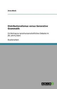 bokomslag Distributionalismus Versus Generative Grammatik