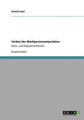 Verbot der Marktpreismanipulation