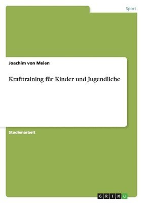 bokomslag Krafttraining fr Kinder und Jugendliche