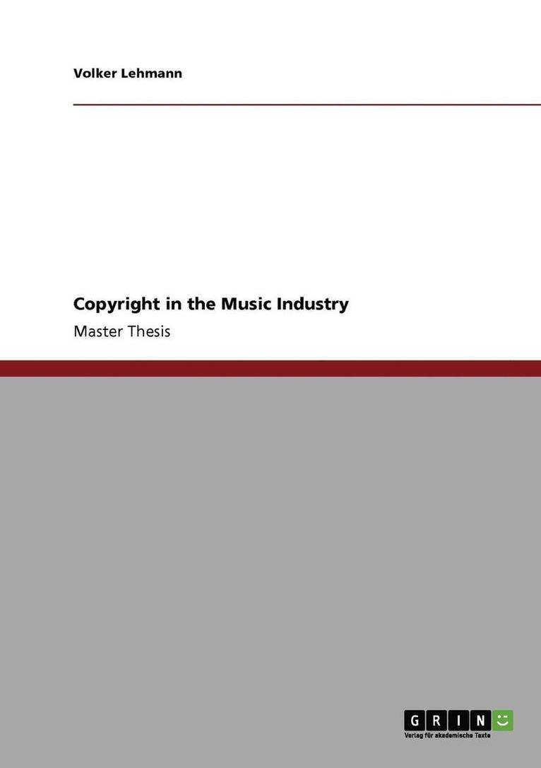 Copyright in the Music Industry 1