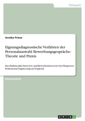 bokomslag Eignungsdiagnostische Verfahren der Personalauswahl Bewerbungsgesprche