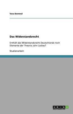 Vera Demmel - Widerstandsrecht, Häftad