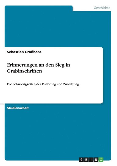 bokomslag Erinnerungen an Den Sieg in Grabinschriften