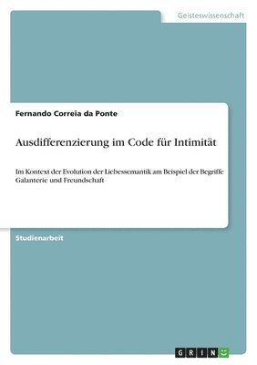 Ausdifferenzierung Im Code Fur Intimitat 1