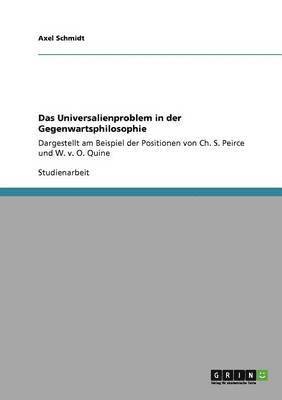 Axel Schmidt - Universalienproblem in der Gegenwartsphilosophie, Häftad