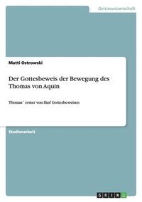 bokomslag Gottesbeweis der Bewegung des Thomas von Aquin