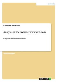 bokomslag Analysis of the website www.dell.com