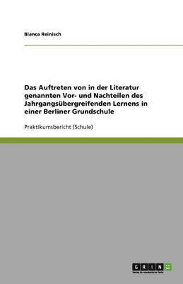 Auftreten von in der Literatur genannten Vor- und Nachteilen des Jahrgangsübergreifenden Lernens in einer Berliner Grundschule