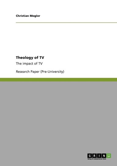 bokomslag Theology of TV