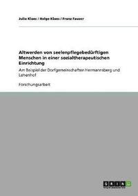 bokomslag Altwerden von seelenpflegebedürftigen Menschen in einer sozialtherapeutischen Einrichtung