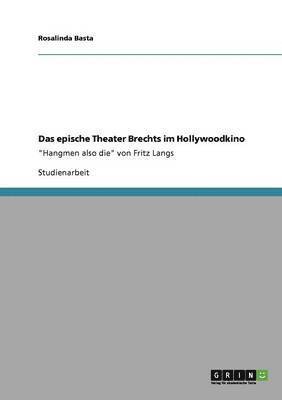bokomslag epische Theater Brechts im Hollywoodkino