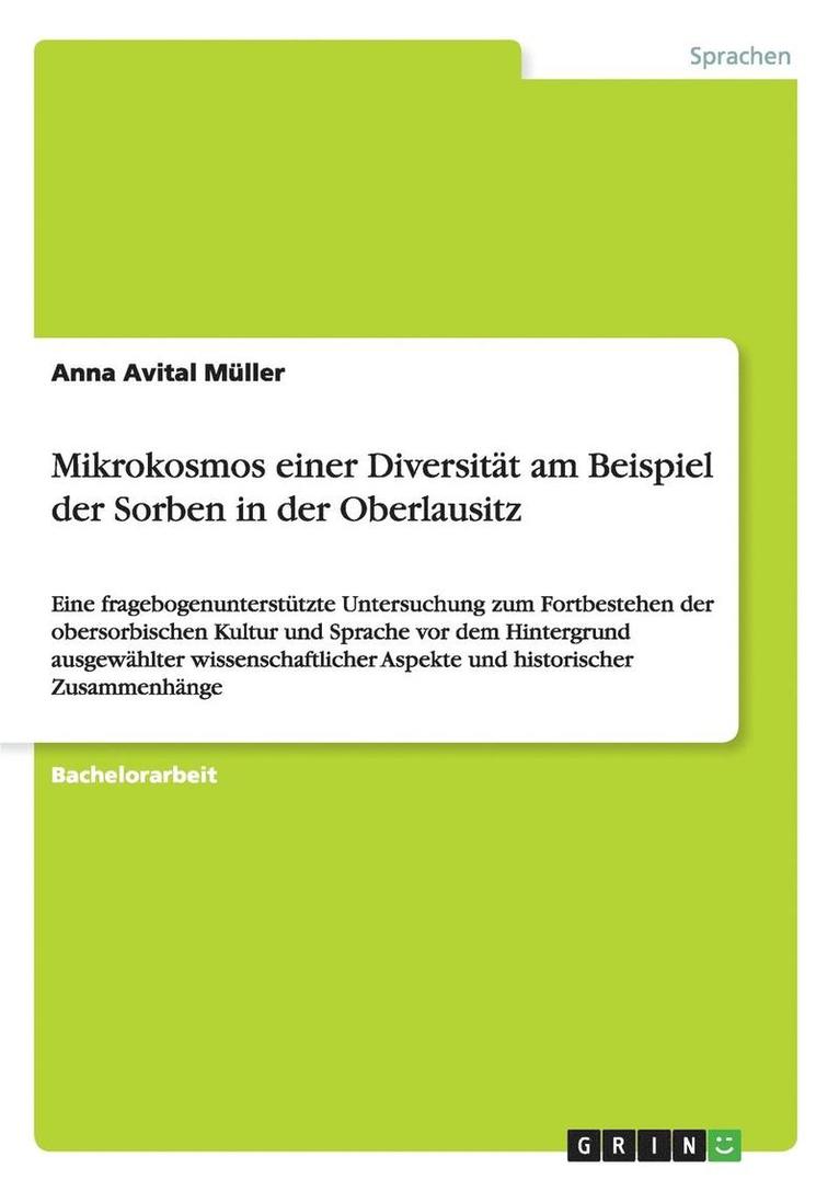 Mikrokosmos Einer Diversitat Am Beispiel Der Sorben in Der Oberlausitz 1