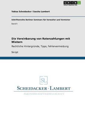bokomslag Vereinbarung von Ratenzahlungen mit Mietern