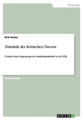 bokomslag Dialektik Der Kritischen Theorie