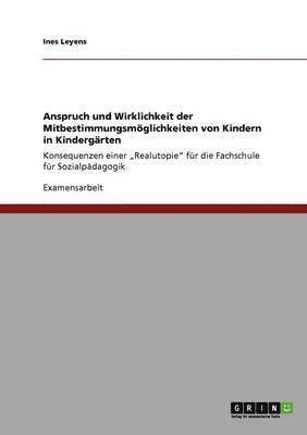 bokomslag Mitbestimmung Von Kindern in Kindergarten