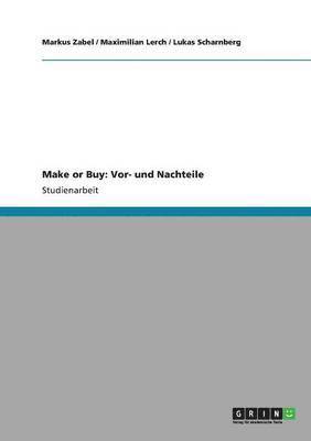 bokomslag Make or Buy: Vor- und Nachteile