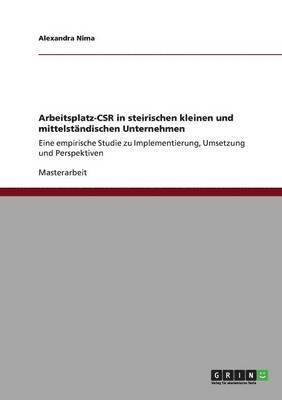 bokomslag Arbeitsplatz-Csr in Steirischen Kleinen Und Mittelstandischen Unternehmen