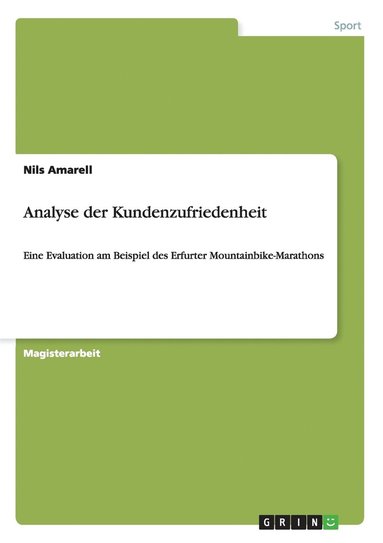 bokomslag Analyse der Kundenzufriedenheit