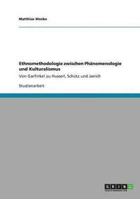 bokomslag Ethnomethodologie zwischen Phänomenologie und Kulturalismus