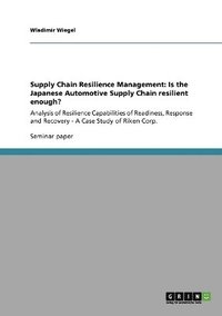 bokomslag Supply Chain Resilience Management