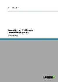 bokomslag Korruption als Problem der Unternehmensfhrung