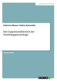 bokomslag Der Gegenstandsbereich Der Erziehungspsychologie