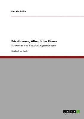 Patricia Purice - Privatisierung öffentlicher Räume, Häftad
