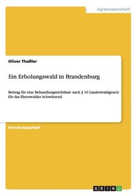 bokomslag Erholungswald in Brandenburg