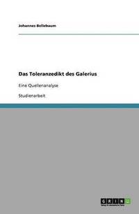 bokomslag Das Toleranzedikt des Galerius