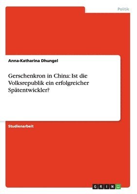 bokomslag Gerschenkron in China