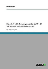 bokomslag Historisch-kritische Analyse von Jesaja 44,6-20