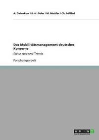 bokomslag Das Mobilitatsmanagement deutscher Konzerne