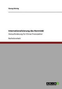 bokomslag Internationalisierung des Renminbi