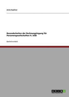 bokomslag Besonderheiten der Rechnungslegung fr Personengesellschaften lt. UGB