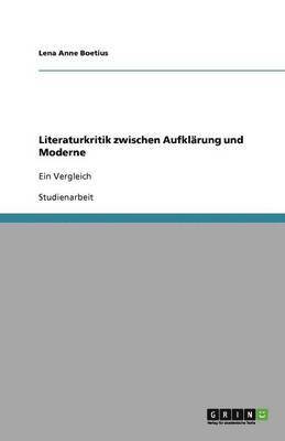 bokomslag Literaturkritik zwischen Aufklrung und Moderne