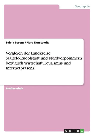 bokomslag Vergleich der Landkreise Saalfeld-Rudolstadt und Nordvorpommern bezglich Wirtschaft, Tourismus und Internetprsenz