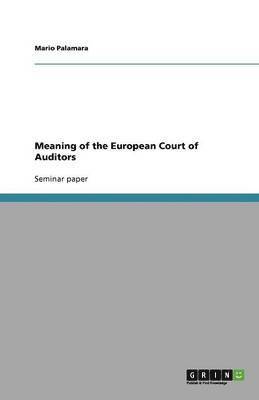 Meaning of the European Court of Auditors 1