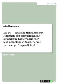 bokomslag Das BVJ - sinnvolle Manahme zur Frderung von Jugendlichen mit besonderem Frderbedarf oder bildungspolitische Ausgliederung &quot;schwieriger&quot; Jugendlicher?